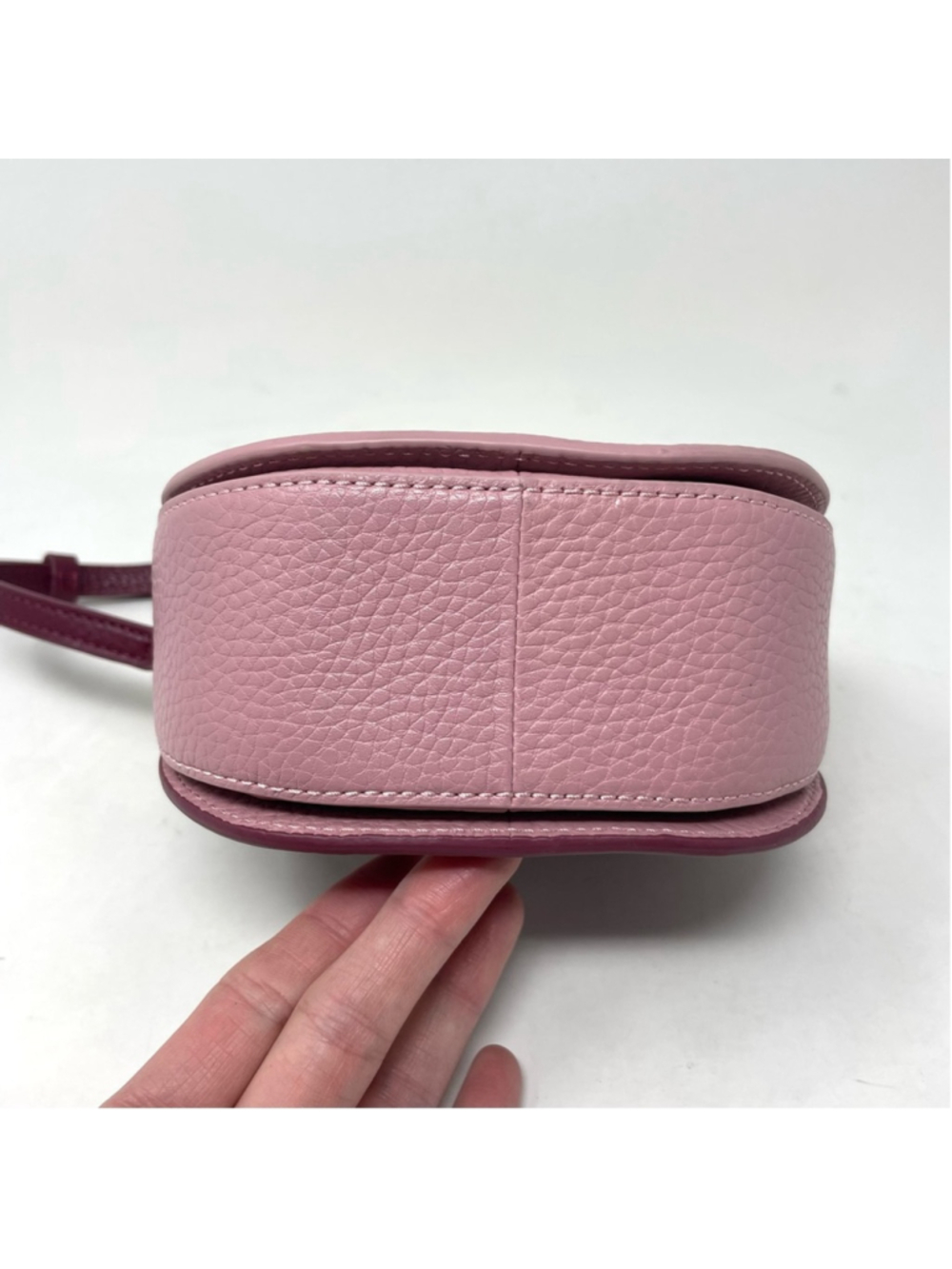 Lulu Guinness Small Leather Colorblock Pink Lips Shoulder Bag - Picture 5 of 11